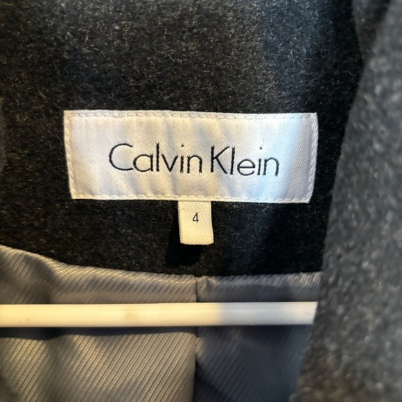 Vintage Calvin Klein Wool Blend Pea Coat Size 4 - Picture 3 of 9